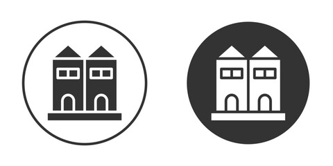Terraced Houses icon clipart vector designs for graphic projects
