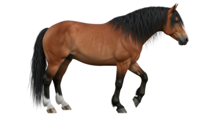 Isolated brown horse
