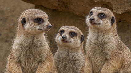 Meerkat groups consist of 3 to 25 members sharing overlapping territories spanning a few square kilometers, marked by anal gland secretions. These groups may engage in chasing or fighting each other.