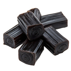 Irresistible Black Licorice Delight Isolated on White Background