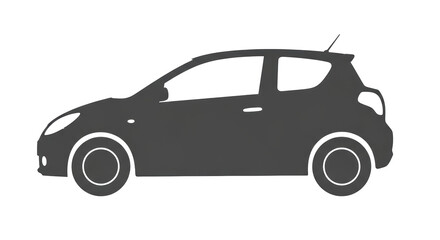 Isolated Silhouette of Car