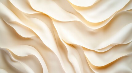 Obraz premium Creamy, off-white, flowing waves texture.