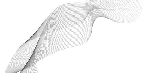 gray wave curve lines banner background design. Digital frequency track equalizer. Stylized line art background. modern soft luxury texture with smooth and clean vector subtle background illustration