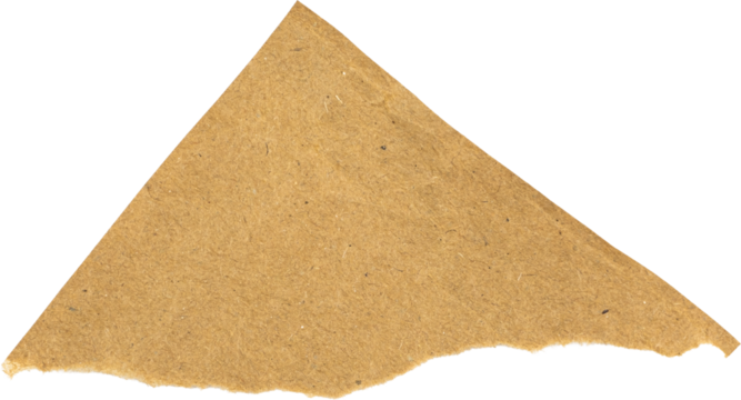 brown packaging paper with torn edges on white background 