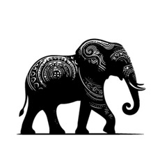 Hand Drawn Elephant Vector – Sketch Style Wildlife Animal Illustration