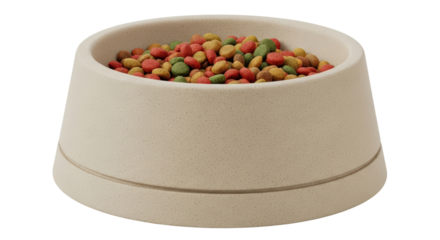 Isolated pet food bowl