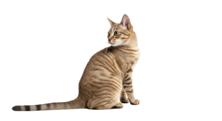 Isolated Striped Cat