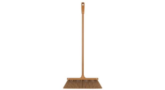 Isolated Straw Broom
