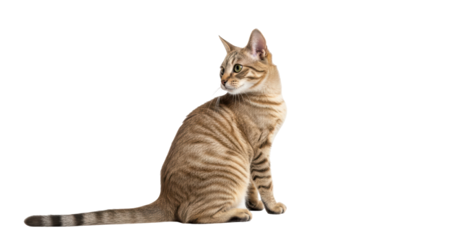 Isolated Striped Cat
