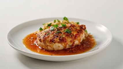 Grilled poultry served with hot sauce