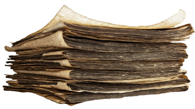 Old books stacked with aged pages and weathered covers