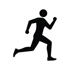 Silhouette of a male sprinter, running and sports performance illustration