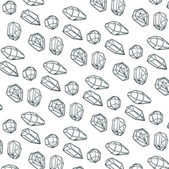 Diamonds, minerals or gemstones form the background for business.