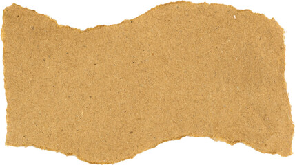 Hand torn Brown craft paper textured background for creative designs and crafts isolated on white background transparent png file