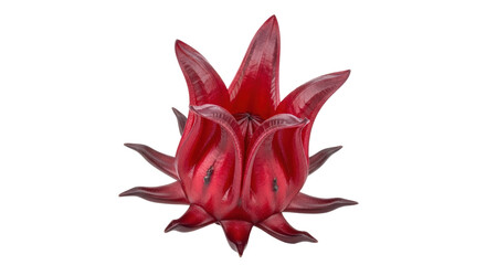 Isolated roselle flower on white background