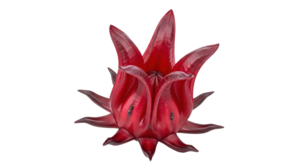 Isolated roselle flower on white background
