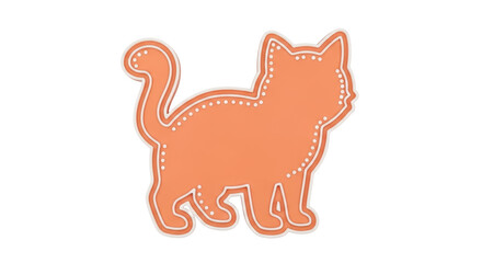 Isolated Gingerbread Cat