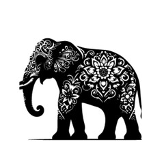 Side View Elephant Vector – Elegant Wildlife Animal Silhouette Art