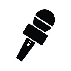 Microphone for news reporting, broadcasting, and media icon