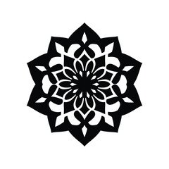 Simple mandala flower ornament, decorative and spiritual design