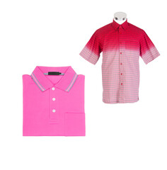 red shirt isolated on white