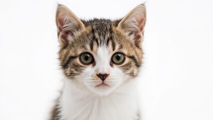 Fototapeta premium Photo of a small striped cat