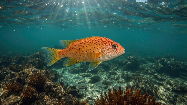 Cirrhitichthys oxycephalus, commonly known as the pixie hawkfish