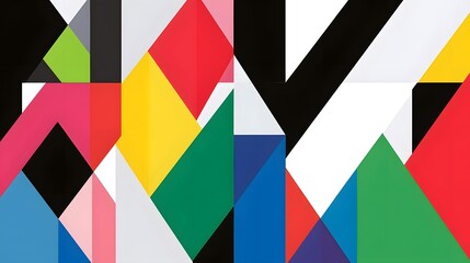 Abstract Geometric Colorful Triangle Pattern Design