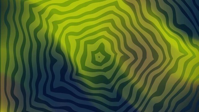 Muted Lavender Navy Abstract hypnotic green and blue background with concentric rings and radial waves animation loop