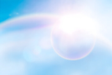 Soft cinematic lens flare overlay for photo and video editing