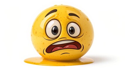 Distorted yellow emoji with twisty mouth and squinty eyes, illustrating cringe or deep discomfort