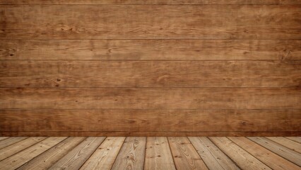 An aged wooden plank affixed to the wall contributes an abstract texture to the background, complementing the floor's natural hues and imparting a rustic atmosphere with its raw wood and hardwood