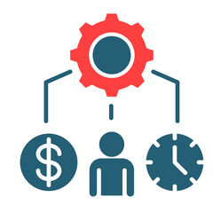 Resource Allocation  Icon Element For Design
