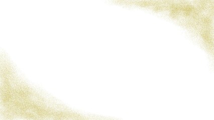 Golden Glitter Border on White Background