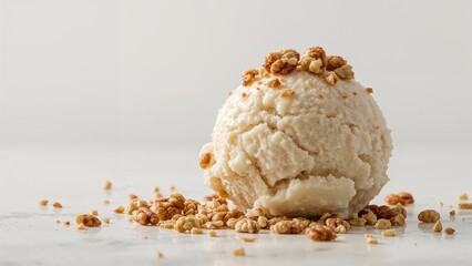 Creamy Oatmeal Frozen Treat with Roasted Walnuts