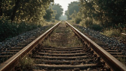 Vintage Railroad Pathways Through Countryside