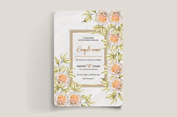 BRIDAL SHOWER FLORAL INVITATION TEMPLATE
