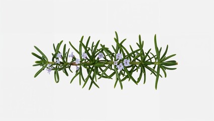 Obraz premium Rosemary Twig Accompanied by Flowers