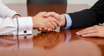 Two business partners discuss a deal at a conference table. Negotiation and collaboration between colleagues. Solution concept.