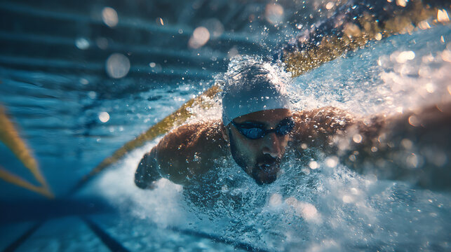 man in swimming pool