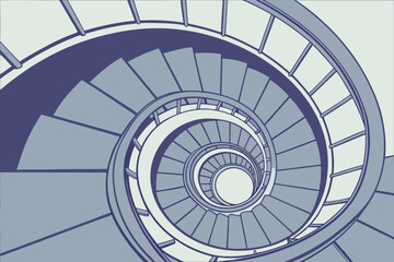 Fototapeta premium spiral staircase in the church