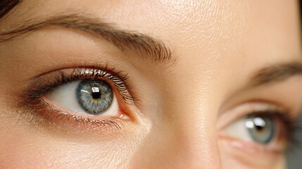 Stunning close-up of captivating blue eyes, expressing beauty, emotion, and human connection