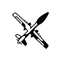 Plane Icon Art Minimal Vector Graphic Design