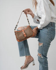 fancy ladies handbag purse isolated image with creative style lifestyle image 