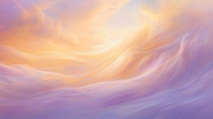 Obraz premium Dreamlike Pastel Cloudscape, Soft, Flowing Abstract Background