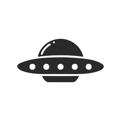 Simple black ufo icon on white background
