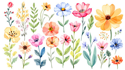 Colorful spring flowers