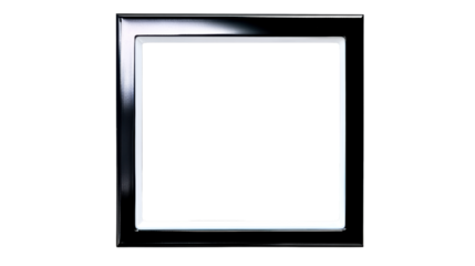Simple black frame for displaying artwork with transparent background