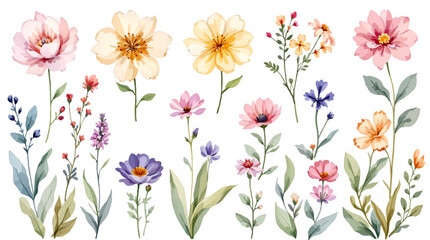 Spring flowers vector illustration