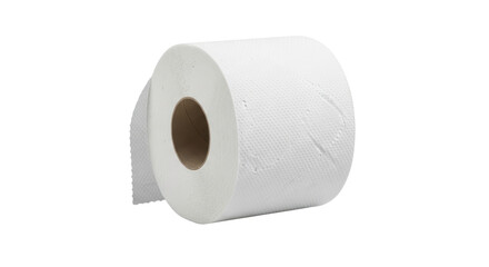 Isolated Roll of Toilet Paper